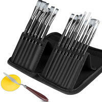 Без бренда «Набор кистей для рисования в чехле, премиум набор (15 нейлоновых кистей, 1 мастихин)» в Тюмени