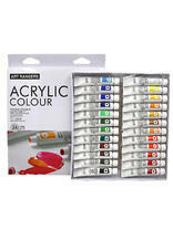 Без бренда «Коробка 24 шт.: Акриловые краски «Две картинки» 24 шт. по 12 мл, проф. пигмент» в Тюмени