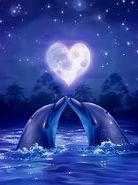 Без бренда «Дельфины под луной вида сердца (20шт)» в Тюмени