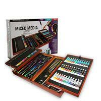 Без бренда «Оптовая коробка 5 шт.: Художественный набор (174 предмета) в деревянном чемоданчике» в Тюмени