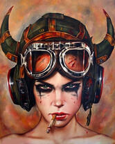 Без бренда «Девушка в шлеме с сигаретой» в Тюмени