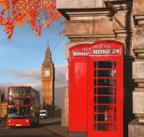 Автобус и телефонная будка в Лондоне