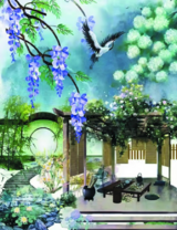 Без бренда «Сад с беседкой, цветами и птицей» в Тюмени в интернет-магазине  Без бренда «Сад с беседкой, цветами и птицей» в Тюмени