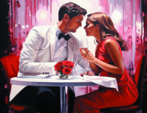 Без бренда «Пара на свидании в ресторане» в Тюмени в интернет-магазине  Без бренда «Пара на свидании в ресторане» в Тюмени