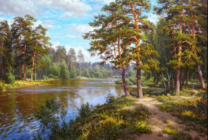 Без бренда «Хвойный лес и река» в Тюмени в интернет-магазине  Без бренда «Хвойный лес и река» в Тюмени