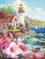 Красивый пейзаж с маяком