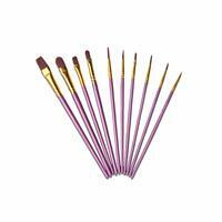 Без бренда «Кисти для рисования набор (10 шт) сиреневые» в Тюмени