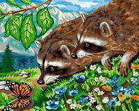 Без бренда «Еноты и бабочка на цветочной поляне» в Тюмени